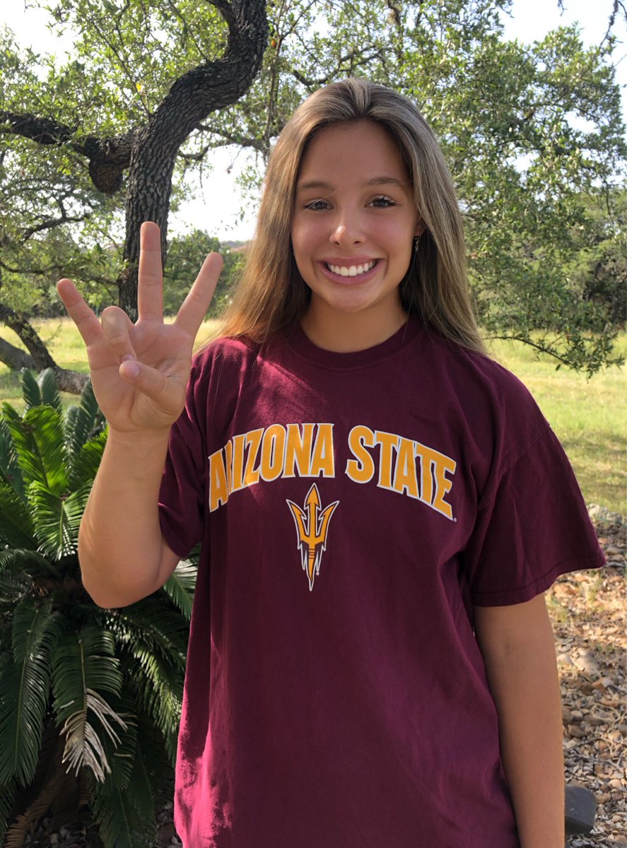KylieWickley's tweet photo. Super excited and blessed to announce my verbal commitment to continue my beach volleyball career at Arizona State University! So grateful for everyone involved in this process especially my family and coaches! Very excited to be a sun devil!! #forksup 💛❤️ https://t.co/otVP1AoyJq