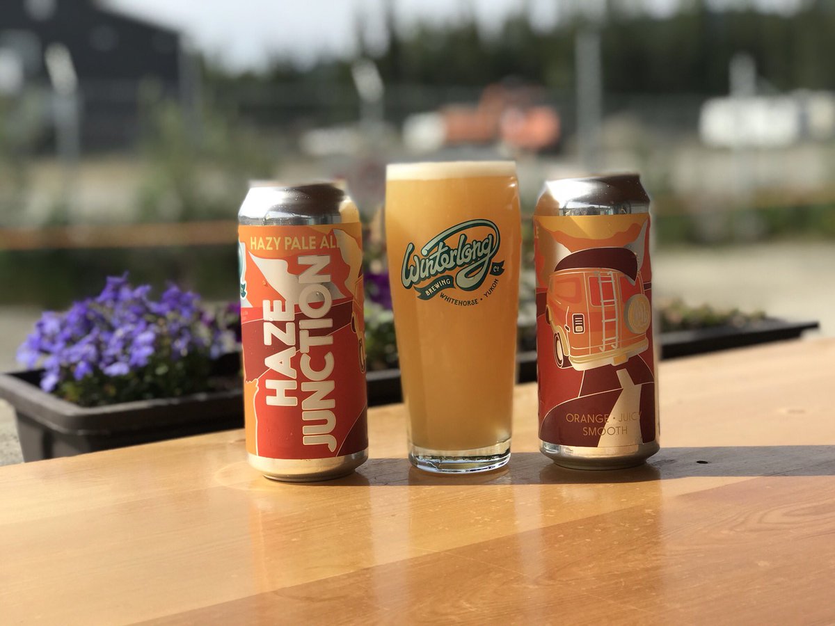 winterlongbeer's tweet photo. HAZE JUNCTION has arrived! This hazy pale ale is brewed with delicious #galaxyhops straight outta Australia. It’s definitely worth the road trip out to the brewery and beyond. On tap and available in 4-packs to go today.
#hazejunction #winterlong #hazypaleale #yukoncraftbeer https://t.co/DXEzZizOxJ