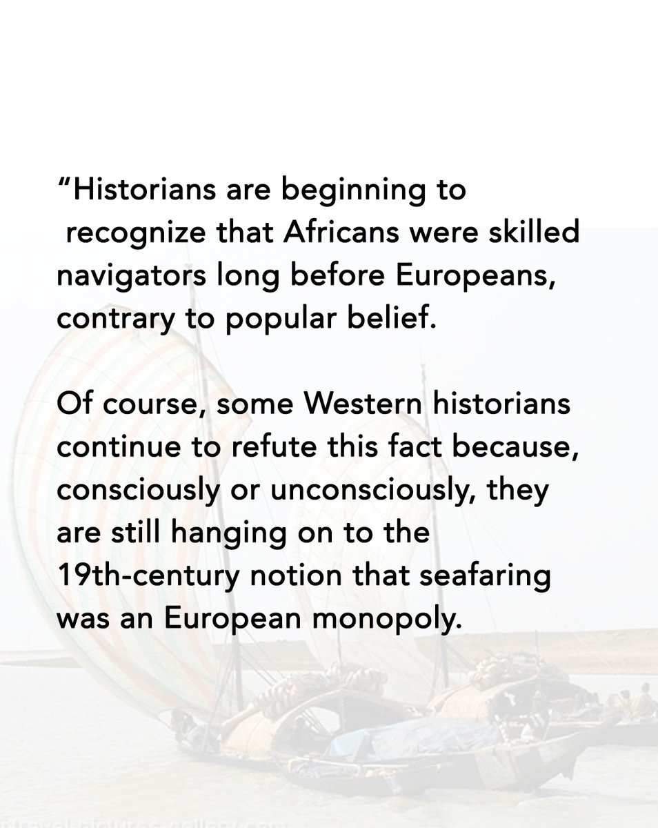 To think that Abubakari's expedition to America was almost 200 years before Christopher Columbus, just goes to show you how much of black history was suppressed b/c of racial intellectual prejudice. White historians tend to discredit oral history recorded by black historians.