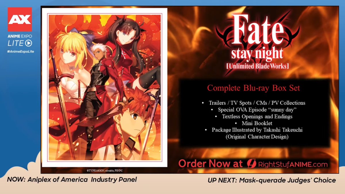 Fate/stay night [Unlimited Blade Works] Blu-Ray Set for July 2020
