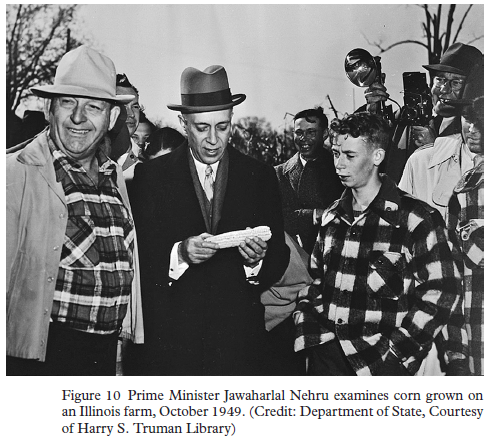 In his 1949's visit to the US. He was shown the farm advancements <credit, seeds, & chemicals>, unconvinced that these investments were the need of an hour. He didn’t live to see the collapse of his agrarian policy. India was struck by a double drought in 1956/57.