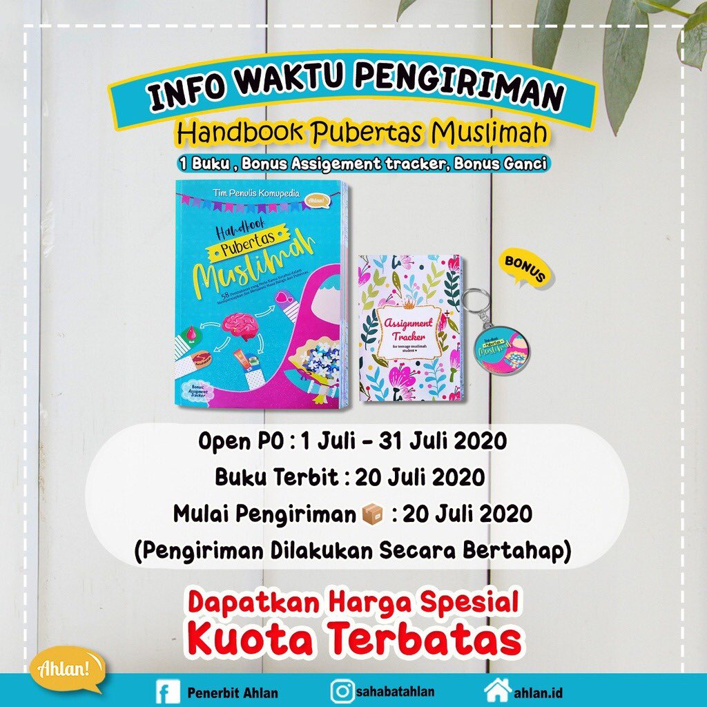 raadillaa's tweet image. Buku Handout Pubertas Muslimah
Harga promo 109rb
Harga normal 130rb

👉Cetakan ke 2 (ready di toko, sisa 3pcs)
👉Cetakan ke 3 PO (kuota 10pcs)
#pobuku #muslimah #handbook