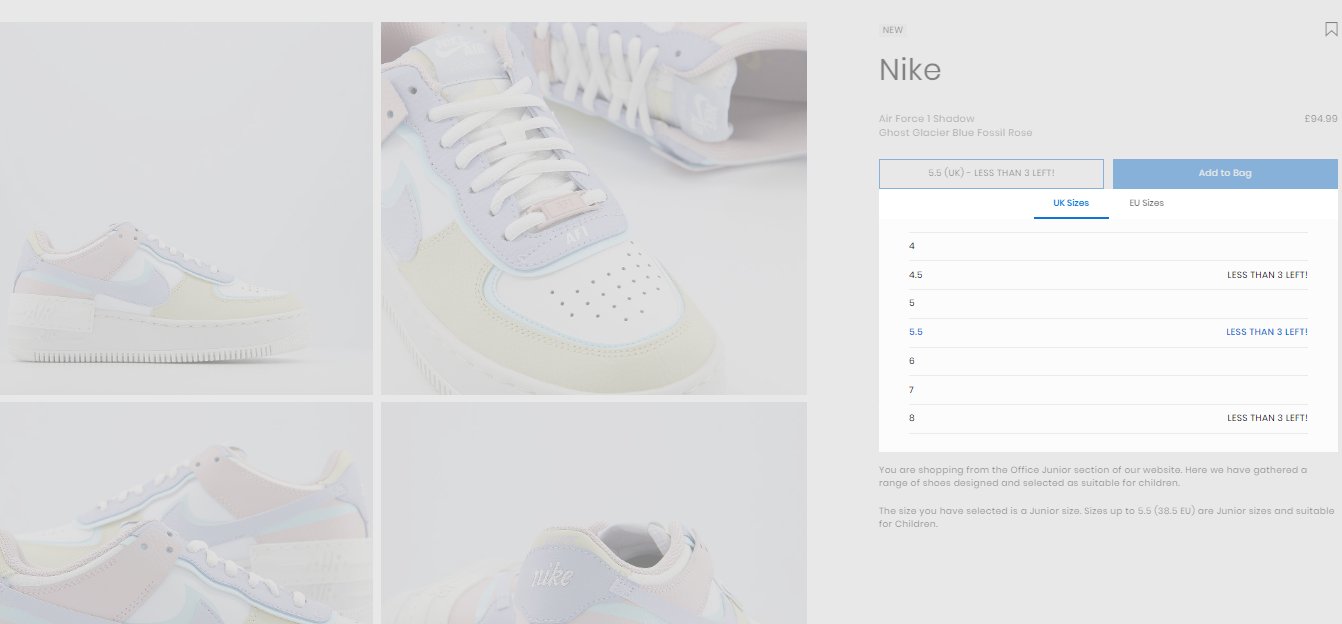 office nike air force 1 junior