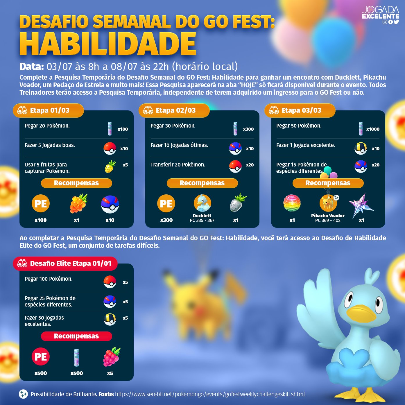 Jogada Excelente on X: Pokémon GO: Confira as etapas e