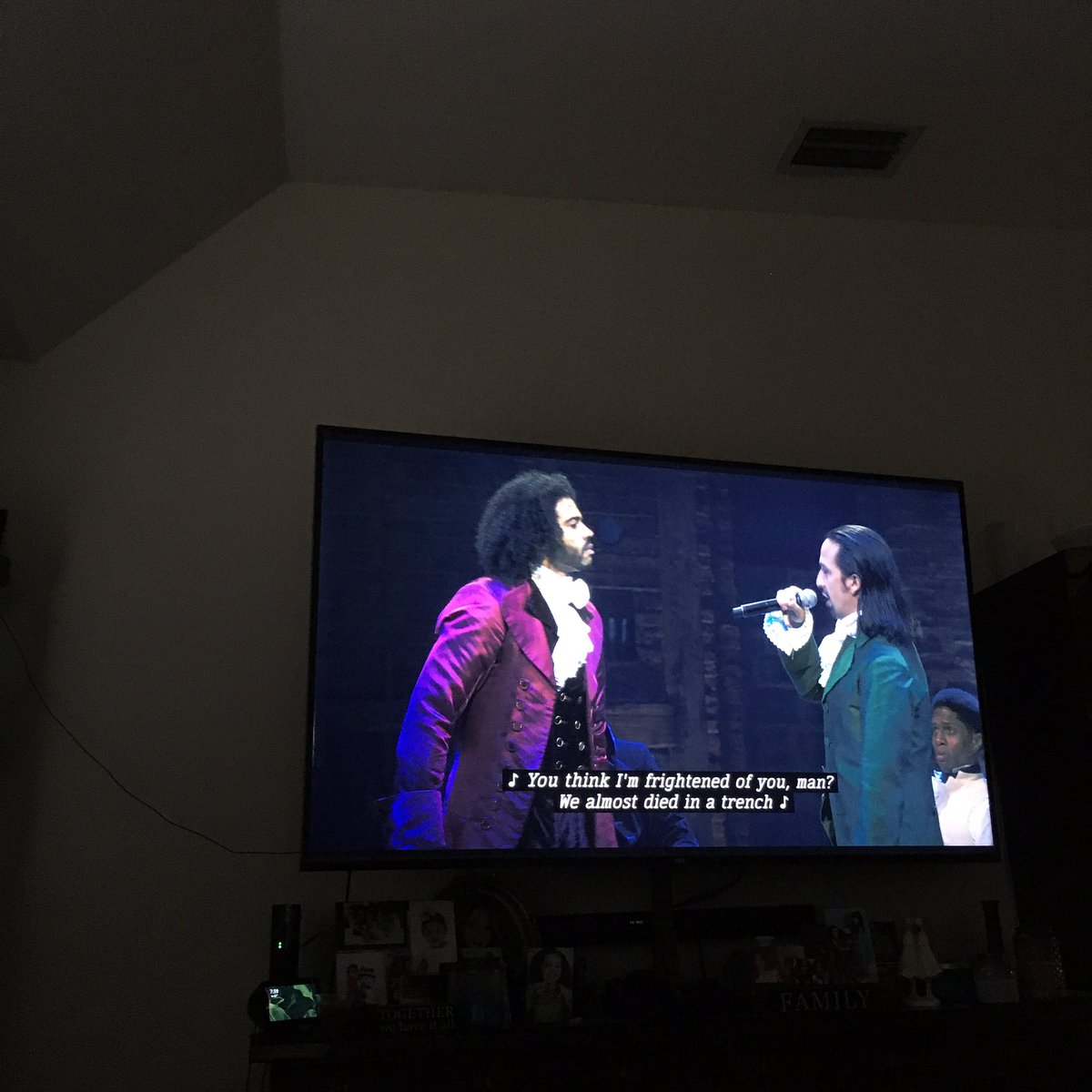 careersearching's tweet photo. #hamilton #thankyou #oneofmyfavbroadwayshows #lotteryticketwinnerlovedtheshowonbroadwaythankyou @Lin_Manuel #🇵🇷🇵🇷 #watchinglive #disney #❤️ https://t.co/vA5Mc82Ybt