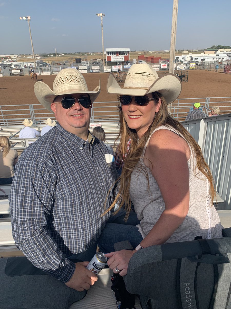 With my Love @Mcnurse518 
@dalebrisby  #rodeotime
 #willrogersrangeriders #independncedayweekend #ranchrodeo #teampenning