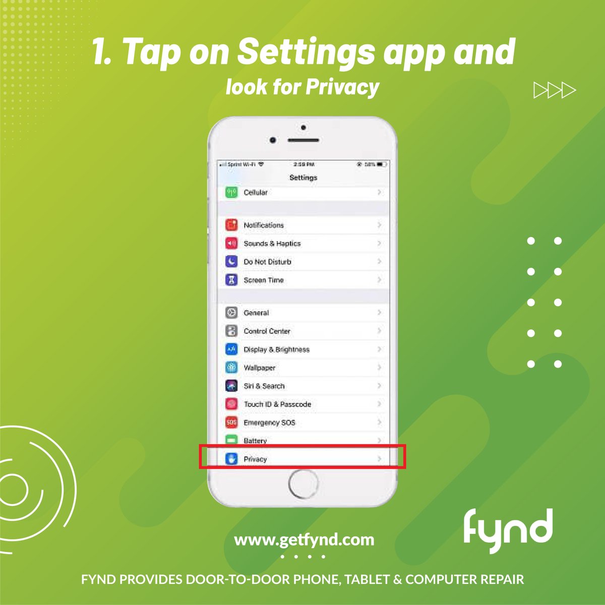 getfynd's tweet photo. For better privacy, activate Limit Ad Tracking on your iPhone #iphone #iphonetip #privacy https://t.co/auwT2RaKCG