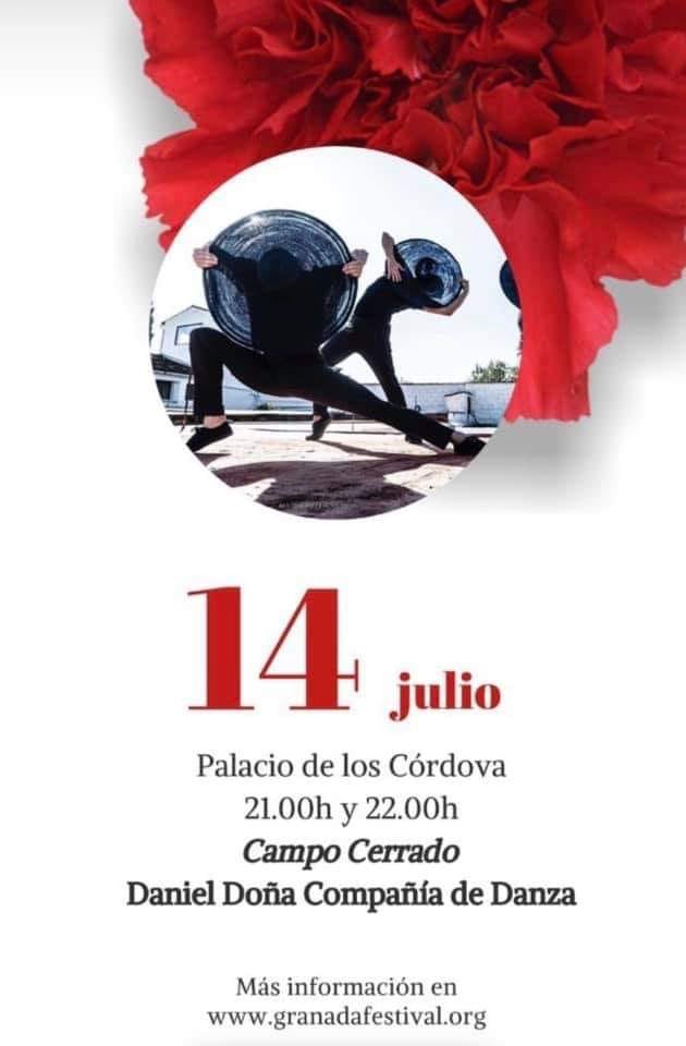 CulturaDanza's tweet photo. El 14 de julio @danieldonag #Danza presentará #CAMPOCERRADO en el Festival Internacional de Música y Danza de Granada @FestivalGranada La cita tendrá lugar en el Palacio de los Córdova a las 21h en su primer pase y a las 22h en el segundo #nosgustaladanza https://t.co/irW22g6eoh