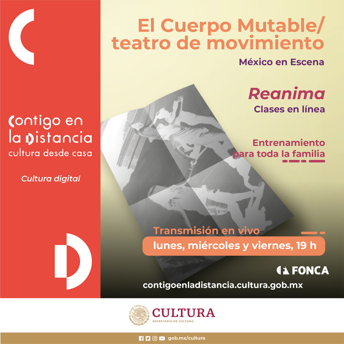 SistemaCreacion's tweet photo. 💃A través de clases con elementos de danza, yoga y somática, Luisa González (México en Escena) te ayuda a estimular la circulación, la oxigenación cerebral y la articulación biomecánica para un acondicionamiento físico. 
📍Facebook de Cuerpo Mutable.

#ContigoEnLaDistancia✨ https://t.co/zPqw0DUG55