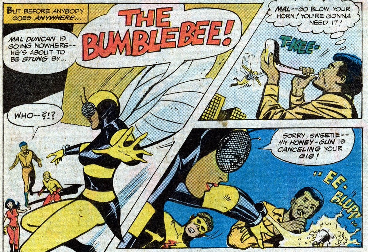 In 1975, Bob Roziaks and Jewish American artist Irving Novick created the next Black heroine after Storm.....Bumblebee!!!! She was Mal's girlfriend.  #Bumblebee  #Comics  #DCComics