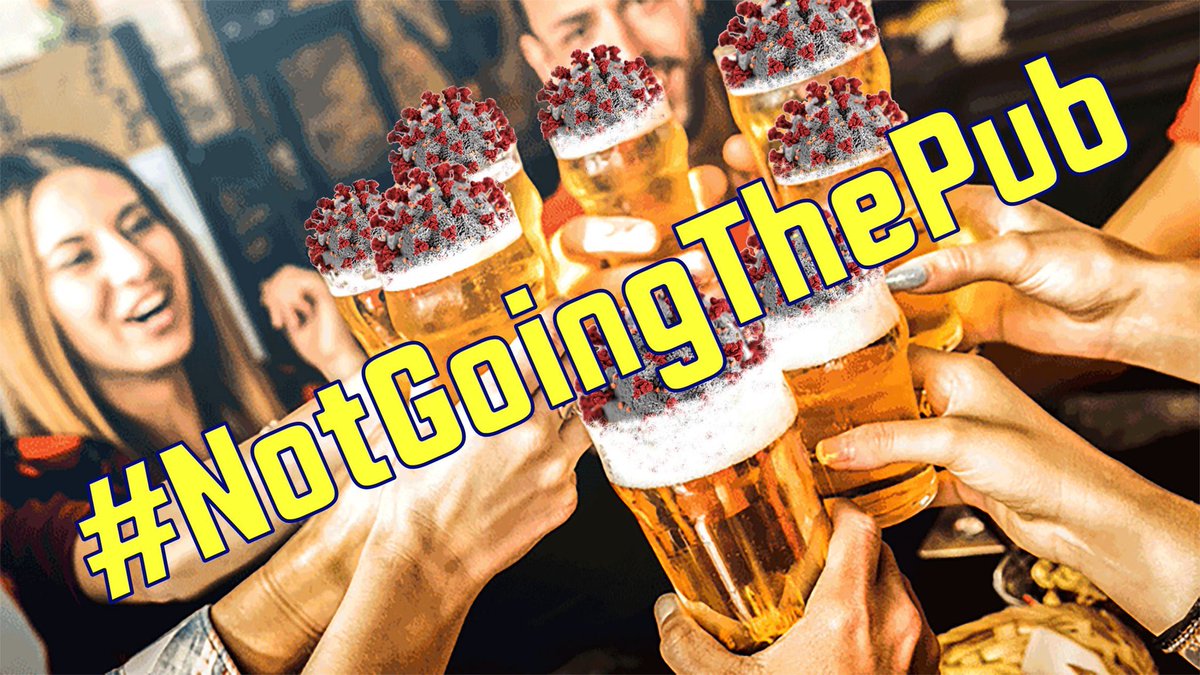 domdyer70's tweet photo. Going to a bar or pub is officially the most high risk activity for catching or spreading Covid 19 #NotGoingThePub https://t.co/yg2p1U7H8Q