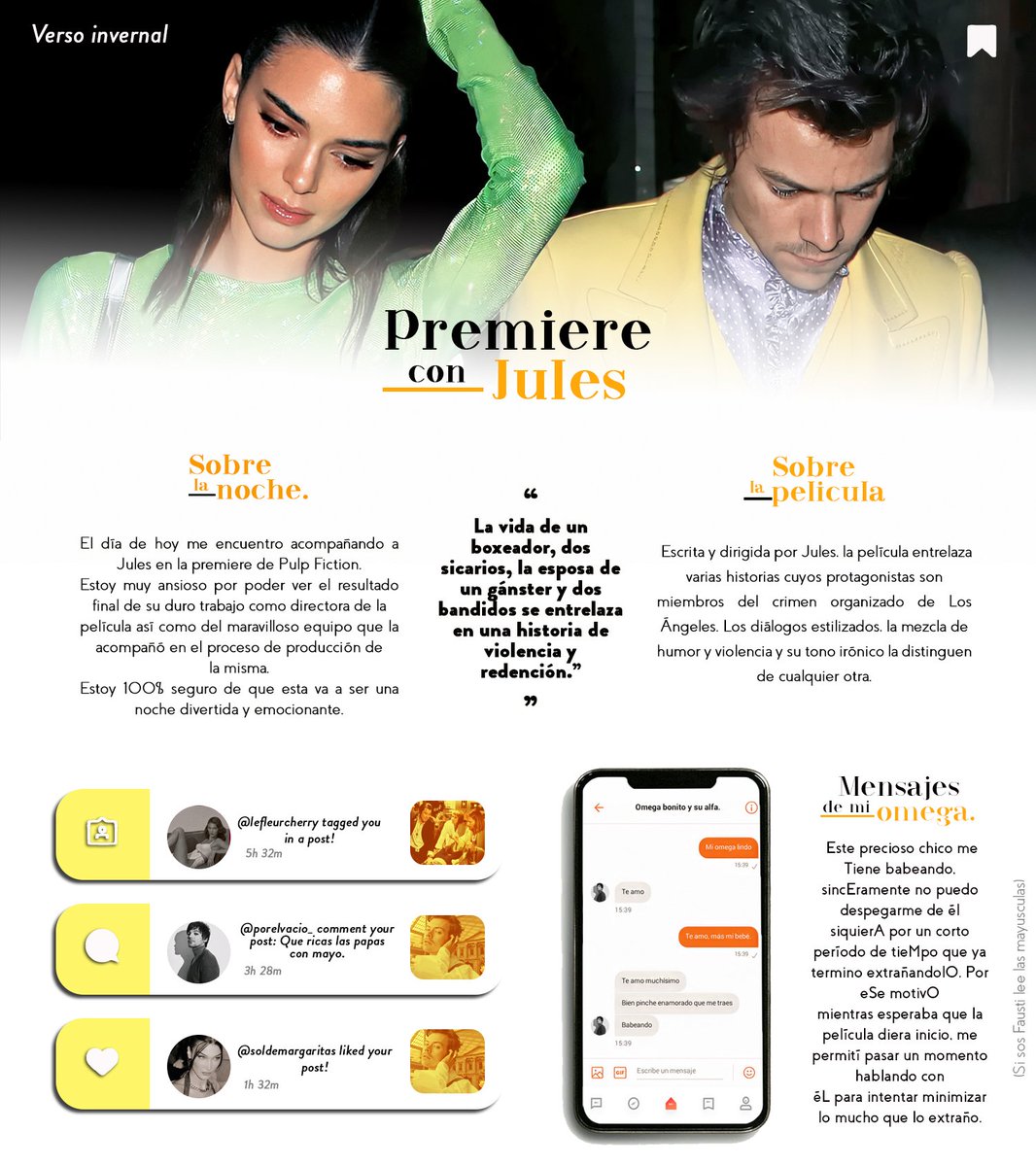 versoinvernal's tweet photo. #PremierePulpFiction 
Esta noche tuve el placer de acompañar a Jules a la premiere de esta preciosa película. Lola está un poco atrasada, pero también va a venir así que estoy seguro de que vamos a pasar un buen momento juntos. https://t.co/O91X80ZERb