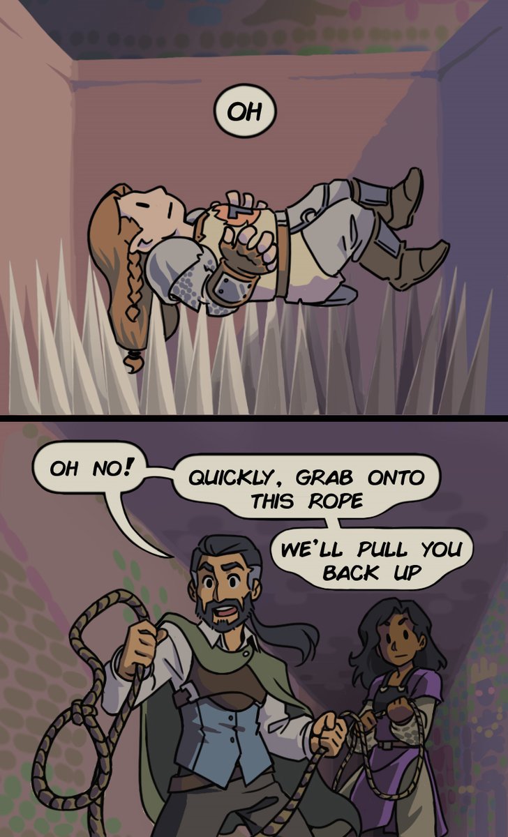 A more elaborate #DnD comic. Tried to make it readable on mobile. Pretty proud of how it came out ?
