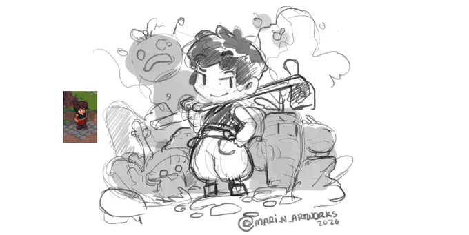 My take on @misteaky little game mockup idea.

Now I want to make a Veggies RPG >:U 