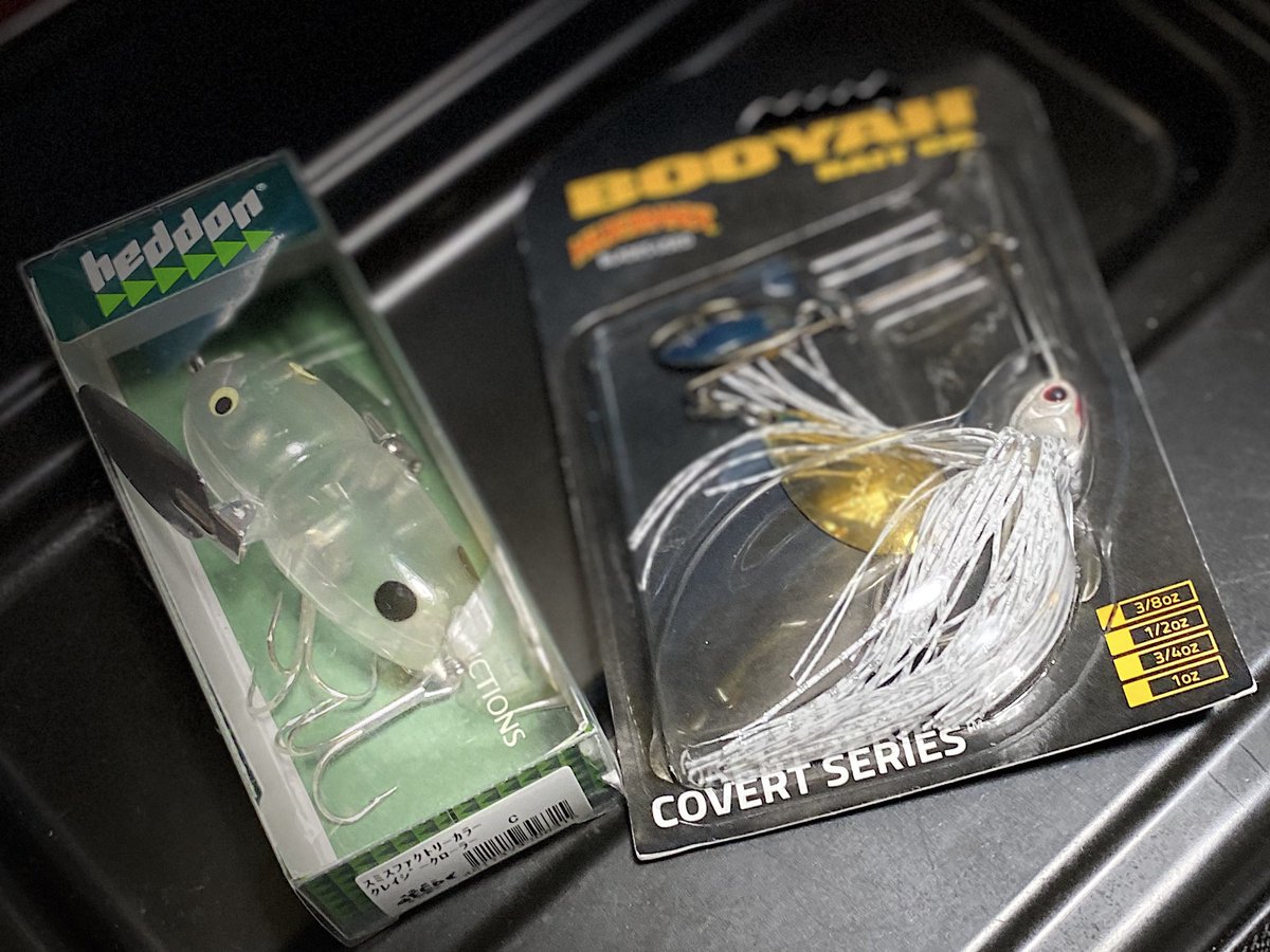 RoadGames's tweet photo. 昨日注文してもう来た🐟
今日投げたかったけど雨で無理かぁ☔️
#heddon #crazycrawler #smith #booyah #covert https://t.co/bKgcUVyopc