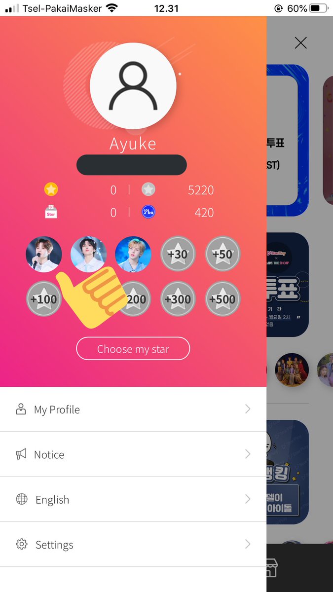 how to earn silver star token besides watching ads on starplay app:1. set your faves on “choose my star” section2. click on their icon, write post there