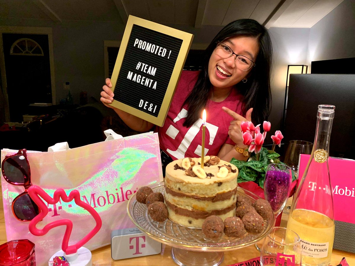 Hi_Im_Char's tweet photo. It's official! I got my first promotion with the company I 💖 - doing work that fills my heart. All thanks to the amazing people who believe in me. #TeamMagenta #DiversityandInclusion #Promoted #CareerMilestone https://t.co/oOiZFjlJ4X