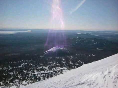 Violet Flame on Mt. Shasta, CA [actual photo]