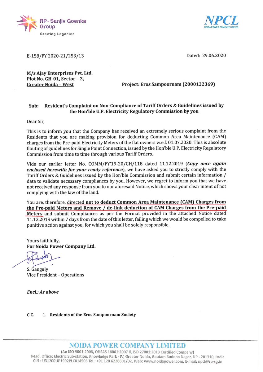 dipankarkum's tweet photo. Requesting all authority to take action. @alok24 @dmgbnagar @OfficialGNIDA @UPPCLLKO @UPGovt , @EMofficeUP @ptshrikant @myogiadityanath @narendramodi @PMOIndia  
#NoMaintenanceChargesFromPrePaidMeter
#NoMaintenanceFromElectricityMeter
#RegisterFIRagainstEROSManagement https://t.co/cD4RhOlZ1g