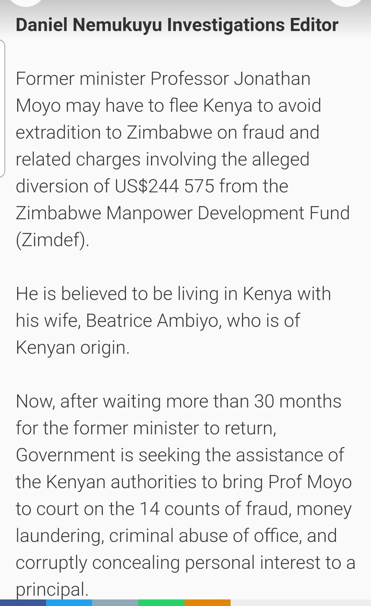 Prof Jonathan Moyo tweet media