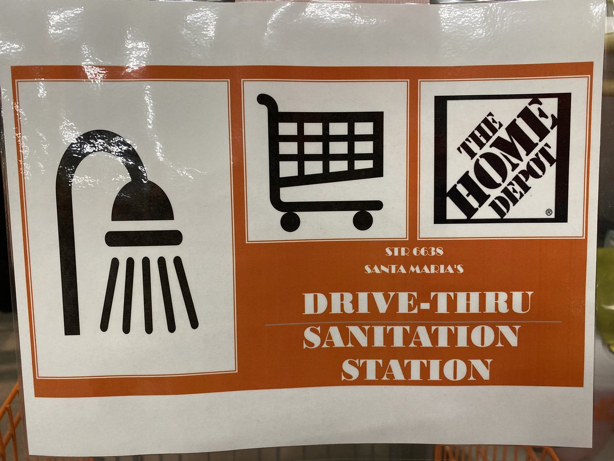 cyn_camarena's tweet photo. Welcome to Santa Maria’s Drive-Thru Sanitation Station! Our stations are a Lot Associates new best friend. Here at Santa Maria we are doing our best to make sure both our Pros and Consumers are being taken care of with clean carts. @DionneAraki @SantiagoOAM6638 @JeremyTHD1 https://t.co/aNLRAXji76