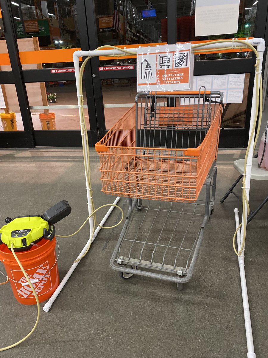cyn_camarena's tweet photo. Welcome to Santa Maria’s Drive-Thru Sanitation Station! Our stations are a Lot Associates new best friend. Here at Santa Maria we are doing our best to make sure both our Pros and Consumers are being taken care of with clean carts. @DionneAraki @SantiagoOAM6638 @JeremyTHD1 https://t.co/aNLRAXji76