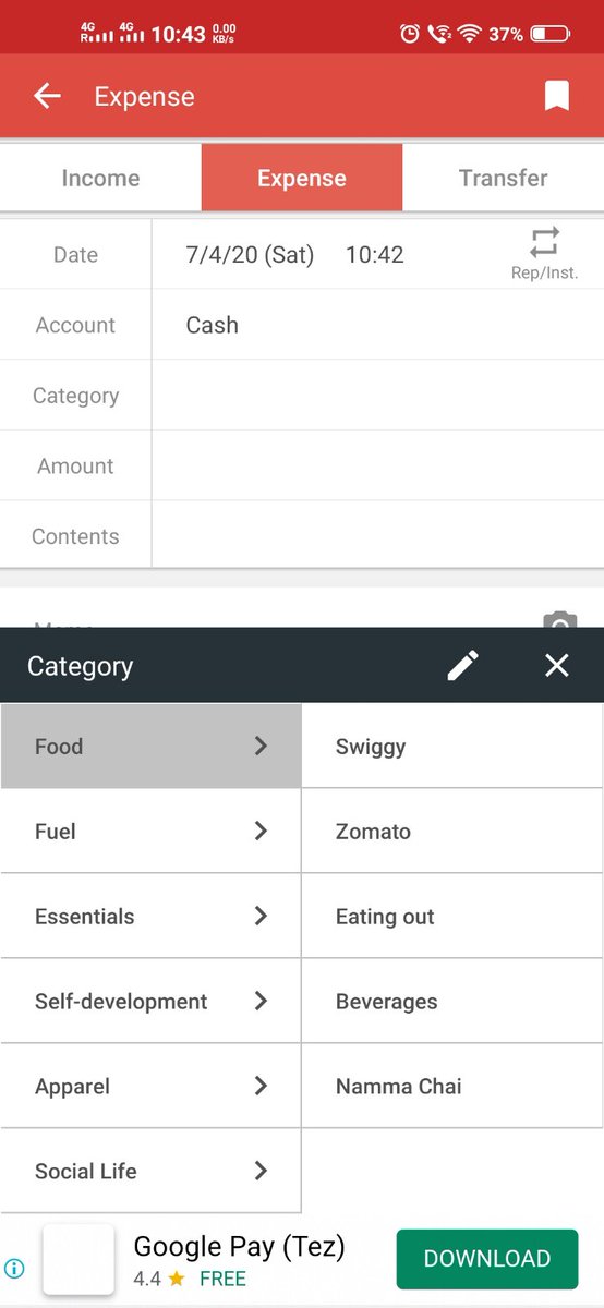 உதாரணமா Food ஆர்டர் பண்றீங்க, Onlineன்னு வச்சுப்போம், அது  https://B.fast/Lunch/Din... Swiggy/Zomato. இந்த மாதிரி. இதுனால என்ன use? மாச கடைசில எந்த வேளைக்கு அதிகம் வெளிய சாப்ட்ருக்கோம், Swiggyல எவ்ளோ Zomatoல எவ்ளோ செலவாகிருக்குன்னு தெரிஞ்சிடும்.