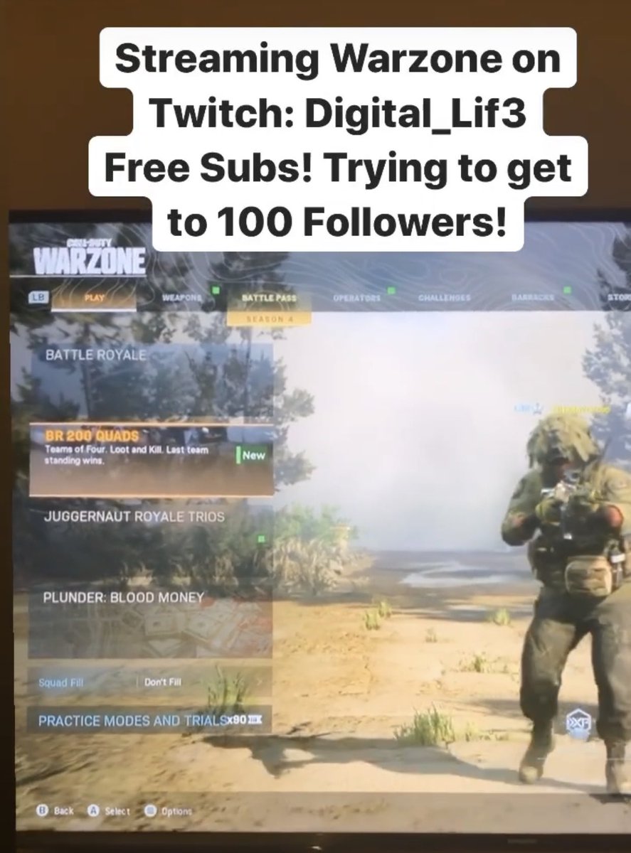 digital_lif3's tweet photo. Streaming Warzone on Twitch: Digital_lif3
Free Subs! Trying to get to 100 Followers!

#cod #callofduty #warzone #gamerdad #gamer #streamer #modernwarfare #gaming #xbox #twitch #callofdutymodernwarfare #codmw #battleroyale #callofdutywarzone #codclips #videogames #twitchstreamers https://t.co/fMdl5HYOLI