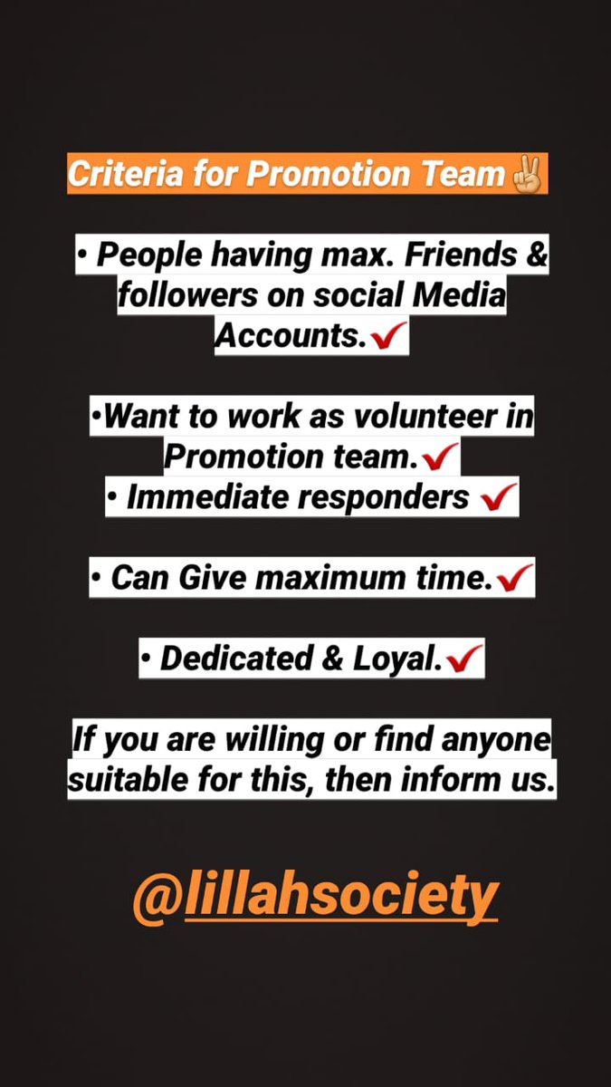 LillahSociety's tweet photo. We need #volunteers for our promotion team, If anyone is willing then kindly DM us..!!
#PromotionTeam #socialmedia #nonprofit #charity #blooddonation
#BloodDonorSociety
Regards,
#LILLAH #LillahSociety https://t.co/4700C564XK