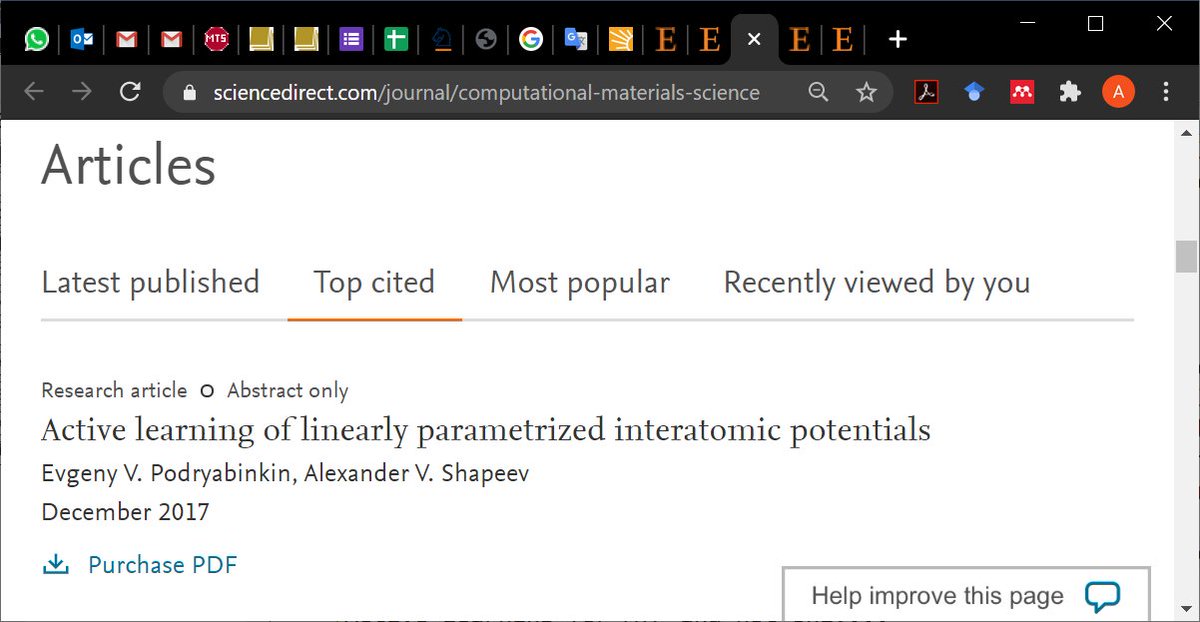 Alex_Shapeev's tweet photo. Our original active learning paper is among the most cited articles in the Computational Material Science journal (first in the list but apparently still not the most cited). Also my first non-math paper.
https://t.co/NIayVXBw24 https://t.co/tDHpBVO0vh #MachineLearning https://t.co/D3pumbbGxh