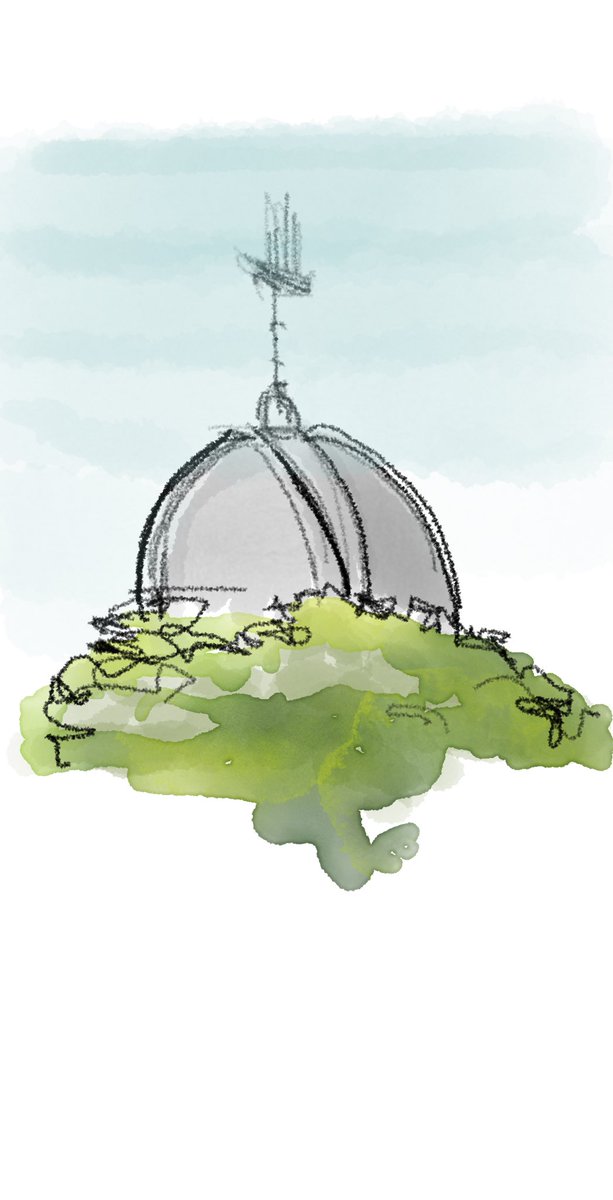 Moss_Arch's tweet photo. Quick sketch of the obersvatory from one tree hill #greenwichpark https://t.co/i11TgO2qZA
