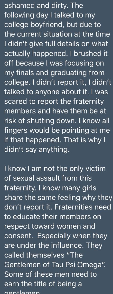 Tau Psi Omega- AZ State Univ. -Alpha Fernando Estrada - He sexually assaulted a women on the patio of a bar. If she didn't have sisters around, who knows what he would have gotten away with. Disgusting.
