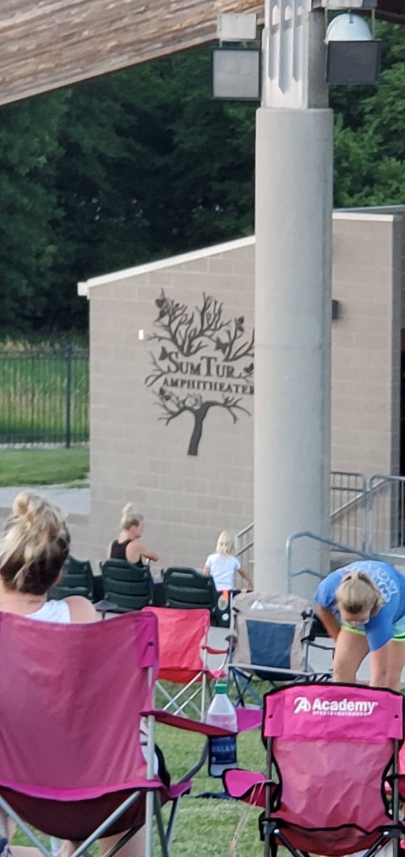 dpblack's tweet photo. #Frozen2 at #Sumtur Amphitheater with Luna who is wearing her #Frozen bike helmet and her blanket. Beautiful night in #Papillion- while socially distanced https://t.co/9BCB5VcqNG