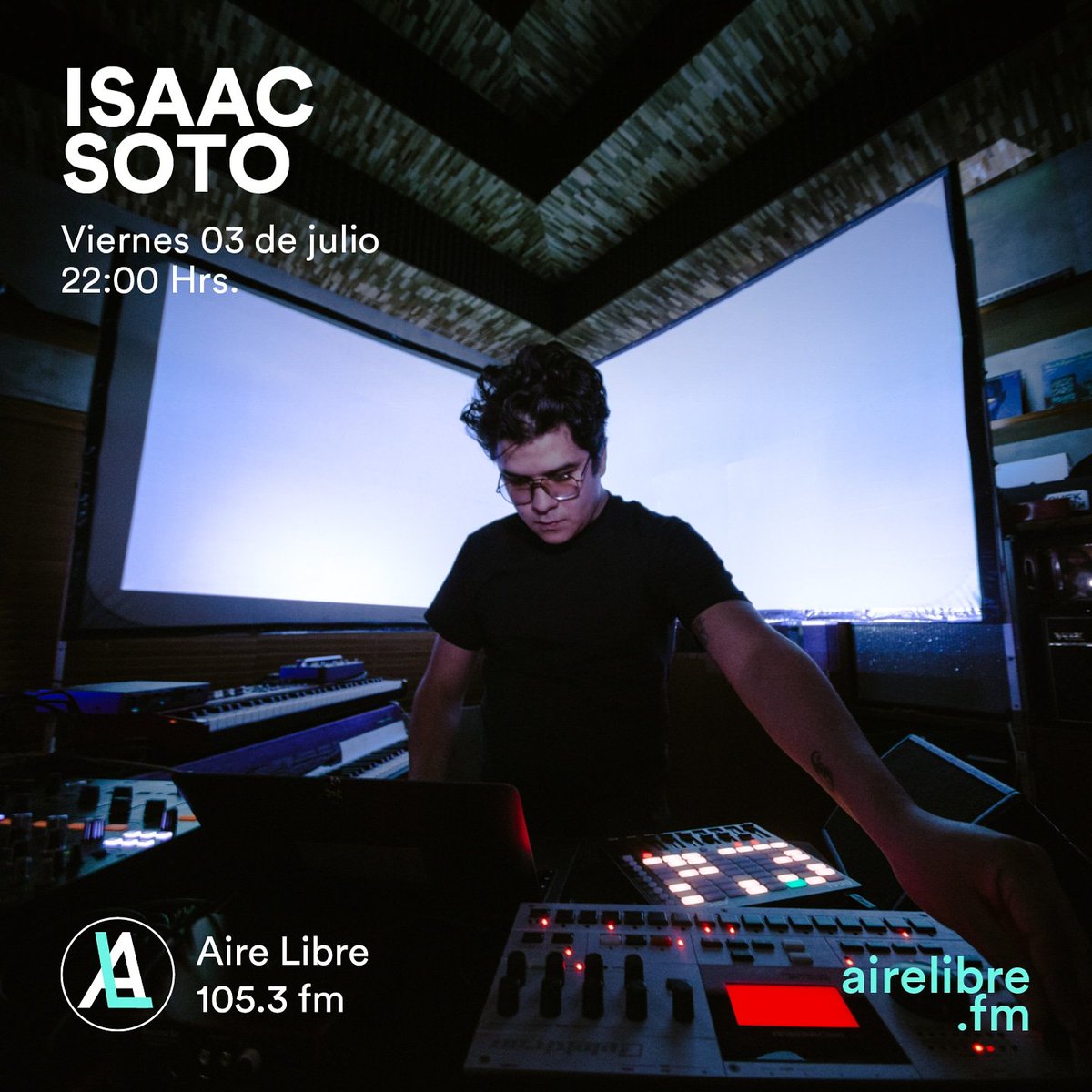 airelibre_fm's tweet photo. #MixtapeAL presenta: #IsaacSoto. Escúchenlo este viernes en punto de las 22:00 hrs a través del 105.3FM #LaRadioDeLaCDMX https://t.co/ApGU4UUC3A