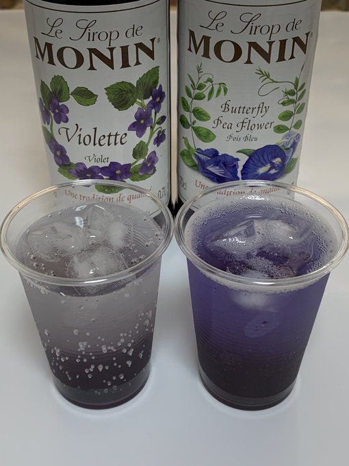 色々試したけどどうにもあの色が出ない…
しかもカシスベースじゃないからそもそも味が違いすぎる 