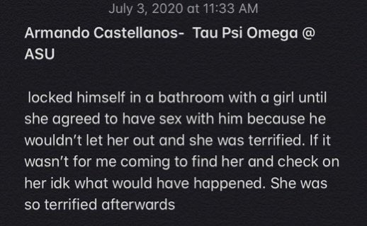 Tau Psi Omega- AZ State University- Alpha Armando Castellanos- A monster. There are no words after reading this.