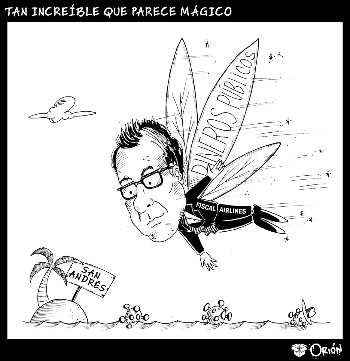 #CajaInformativa | 👨🏻‍💼📰 nuestra caricatura de hoy por @orion_caricaturas, titulada "Tan Increíble que Parece Mágico"
#FiscalBarbosa