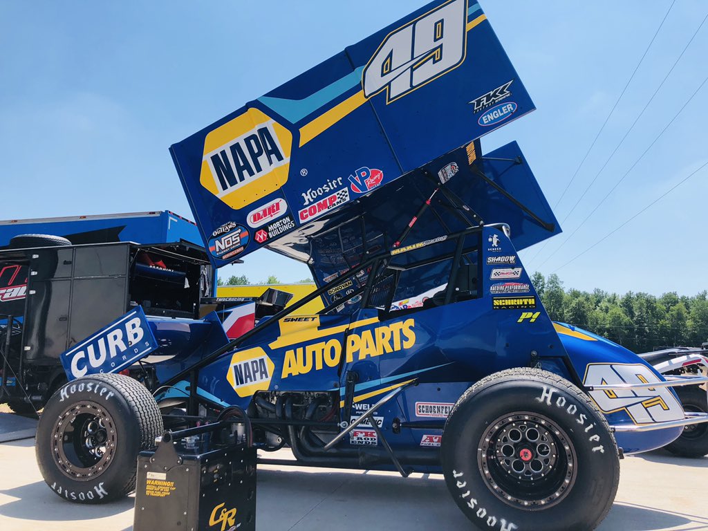 WorldofOutlaws's tweet photo. Winning night 2️⃣ of the Independence Day Spectacular @racecedarlake and the $20,000 top prize is @BradSweet49 🏁🏆 https://t.co/yPyLIbH1Fy