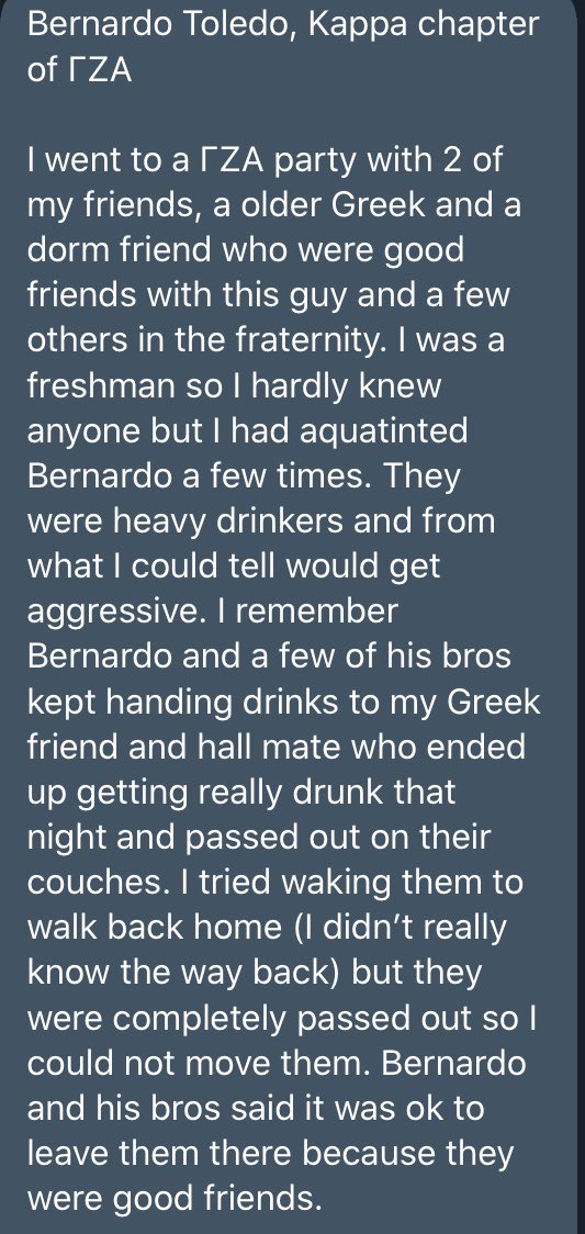 Gamma Zeta Alpha- Kappa Chapter Bernardo Toledo - another Kappa Chapter member that takes advantage of drunk victims.