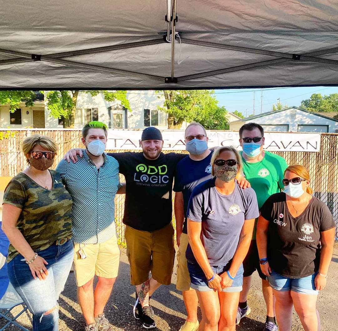 TailgateCaravan's tweet photo. Such a great night celebrating the release of our beer - Stigma Crusher! Go to Odd Logic Brewing and get yours. All proceeds go to @NAMIBUCKS! #StigmaCrusher #EndTheStigma #NAMI #OddLogic #TGC #PartyWithAPurpose https://t.co/8fyyInZZKD