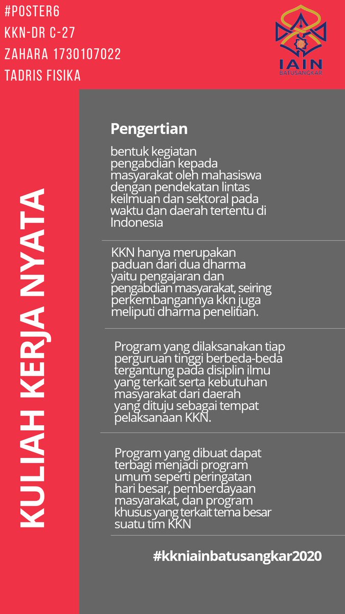 1chjaa's tweet photo. #poster6
📌KULIAH KERJA NYATA
mohon like dan komen yaa https://t.co/jXqfZJP4eR