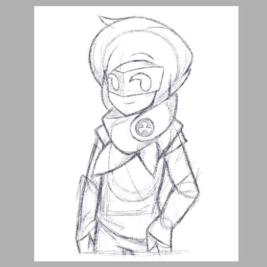 I had a lot of fun sketching this piece. 