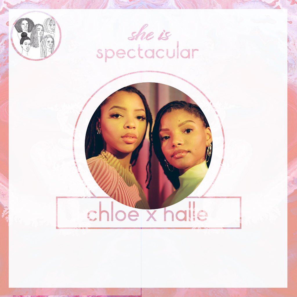 shapingherearth's tweet photo. This week’s She is Spectacular spotlight is on @chloexhalle, but they’re the real light of 2020! This sister duo gives us all the hope and vibes necessary to protect our joy! If you haven’t already, listen to their newest album, Ungodly Hour, and get a taste of heaven! 🥰 https://t.co/FGteRdg5CD