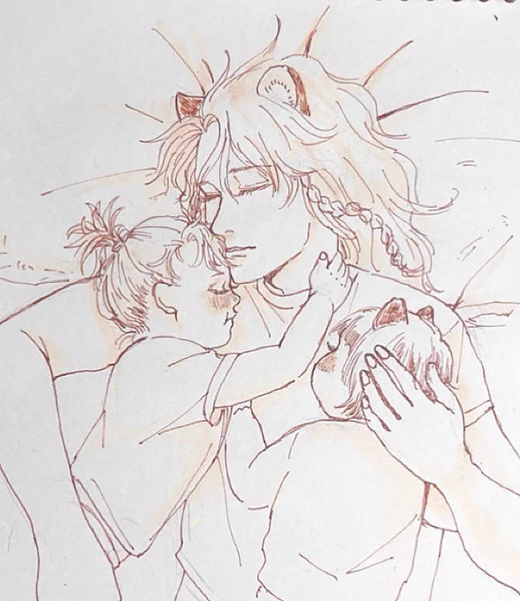 レオジャミ🦁🐍
軽率に結婚させたいマン2~子育て~
ベビちゃんズと寝落ちちゃうパパ🦁
そんな3人に癒されるママ🐍

🦁🐍の2人のカメラフォルダは家族の写真でいっぱいだと思うんだ 