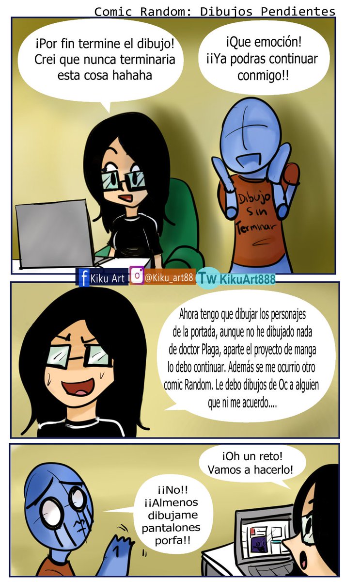 KikuArt888's tweet photo. Comic Random. En lugar de hacer mis pendientes, hice un comic de como ignoro mis pendientes osi osi #boceto #comic #comicRandom #digitalDraw #dibujoDigital #DibujoSinTerminar #Art #comicEnEspañol #ArtistOnTwitter https://t.co/GNRPu09tEq
