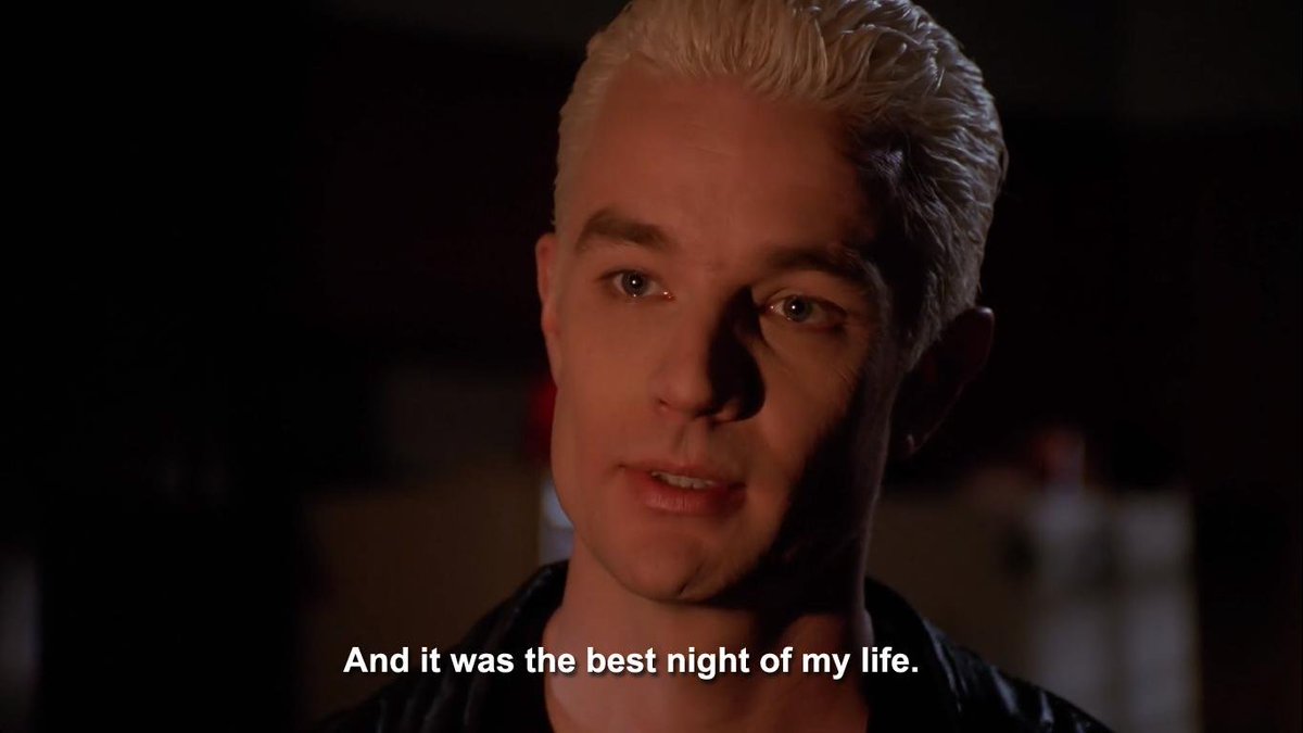 jackiebukharts's tweet photo. buffy confirming the 7x20 scene was the best night of her life too i just cant make this up bang*ls got nothing and spuffys have everything https://t.co/TN4BMvaImv