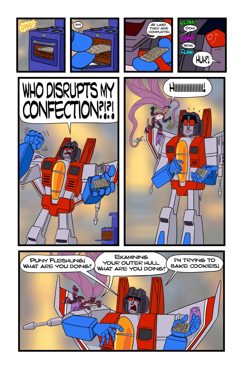"Starscream Made Cookies", a follow-up to my 2016 'Pop-Culture' comic, commissioned by a friend who wanted me to create this based on an idea I had earlier this year. I hope you all like it. Written & drawn by  @thegreatlukeski, my Storyboard Portfolio is @  http://www.luke.ski 