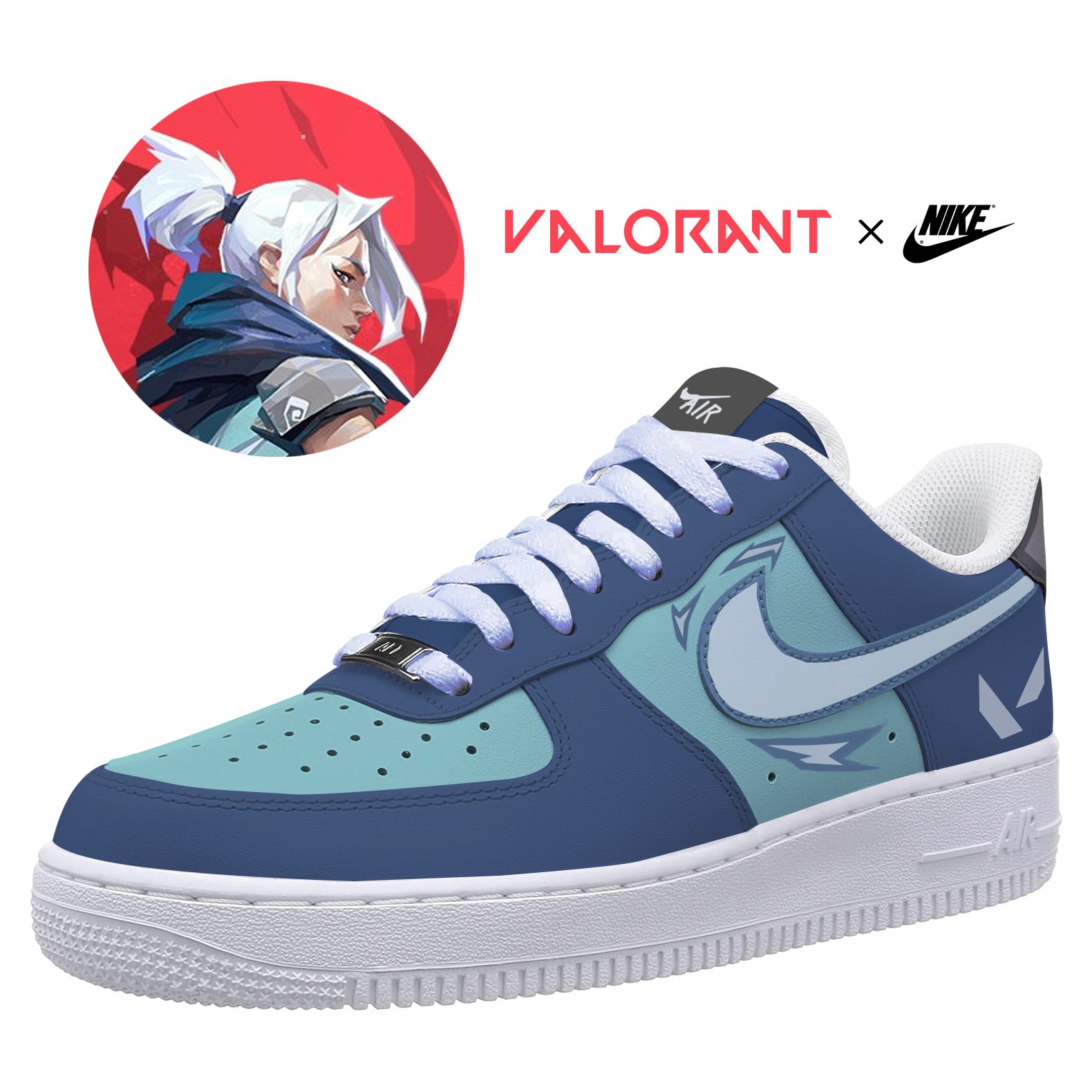 DeadlyJimmy on Twitter "VALORANT x Nike Custom Air Force 1 Design done