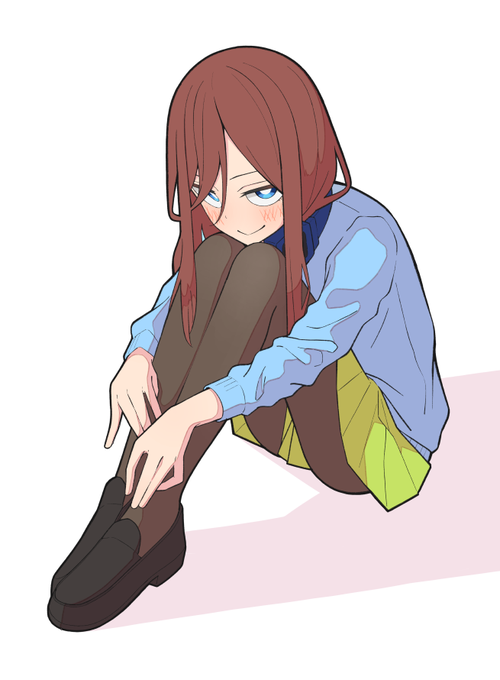 日比谷色さんがTwitterに投稿した中野三玖(五等分の花嫁)のイラスト。
