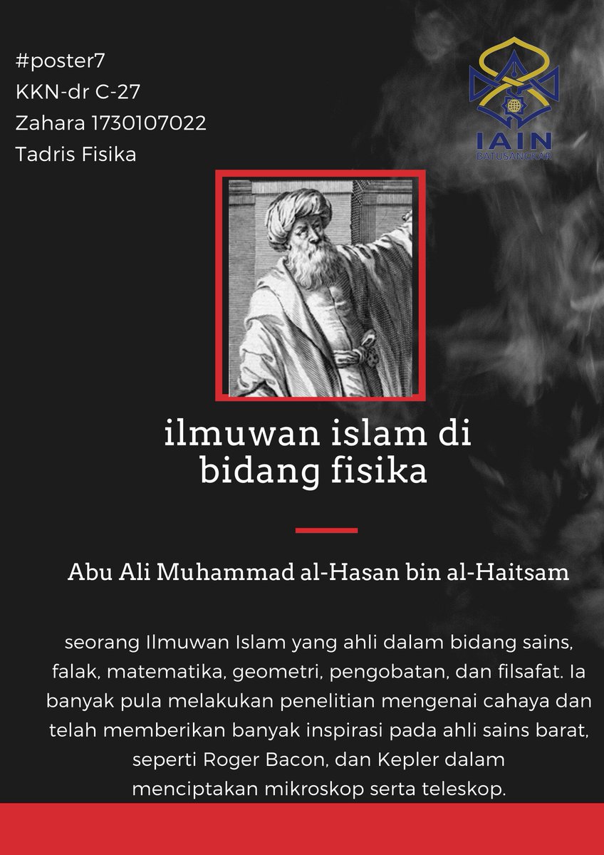 1chjaa's tweet photo. #poster7
📌 FISIKAWAN MUSLIM (IBNU HAITSAM)
mohon like dan komennya yaa https://t.co/lRcFc2Ivsk